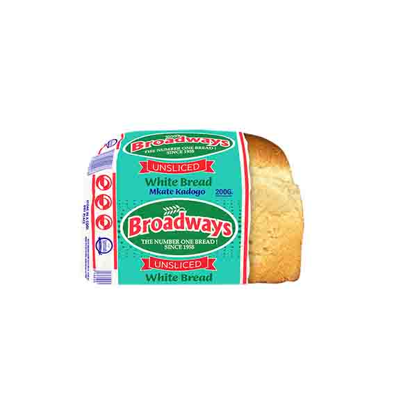 Broadways White Unsliced Bread 200G
